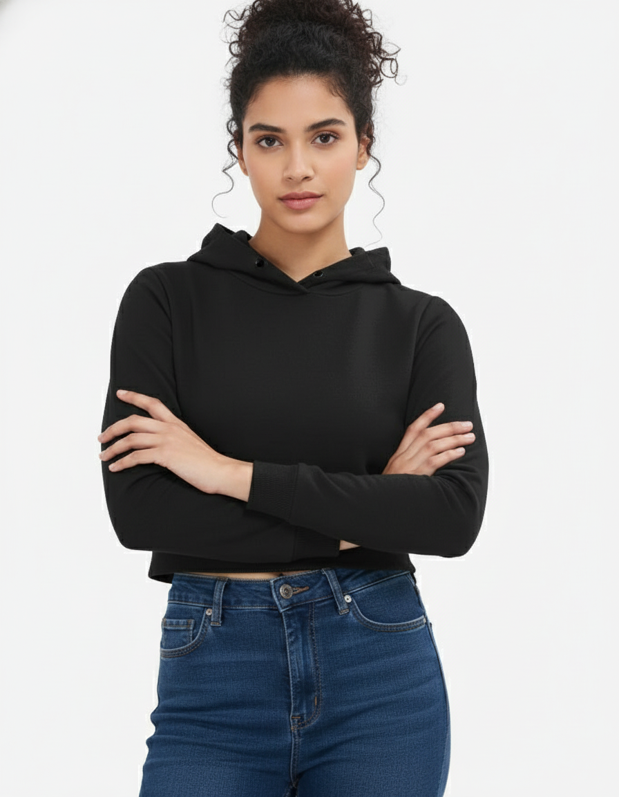 Model 3 - Age 25, heart-shaped face, soft features, curly hair in bun