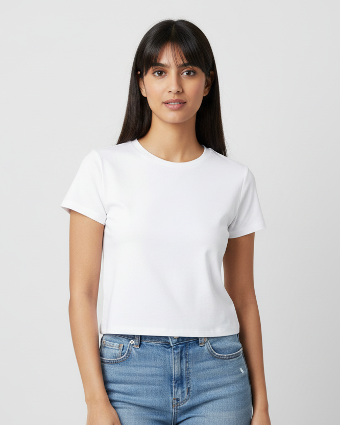 Model 5 - Age 25, oval face, delicate features, straight hair with bangs - Landscape