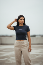 Navy Blue - Baby Tee Editorial