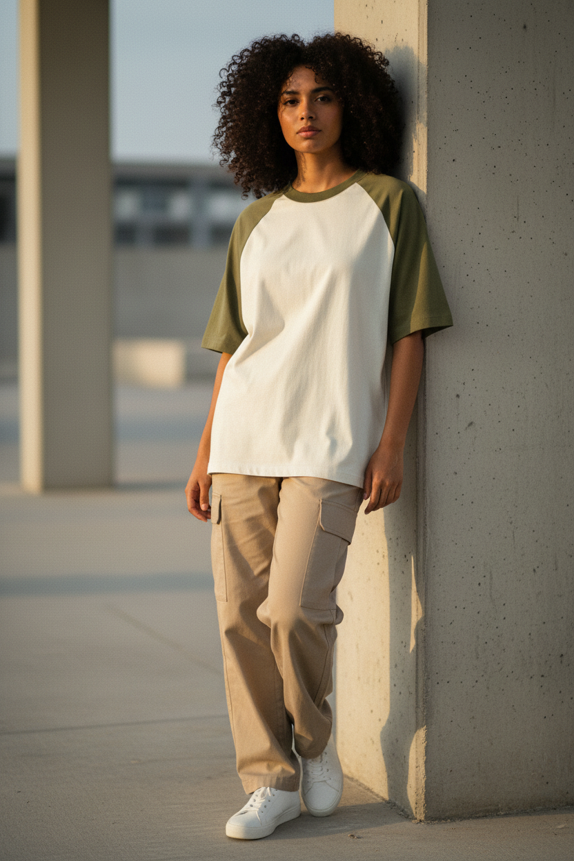 Olive Green Off White