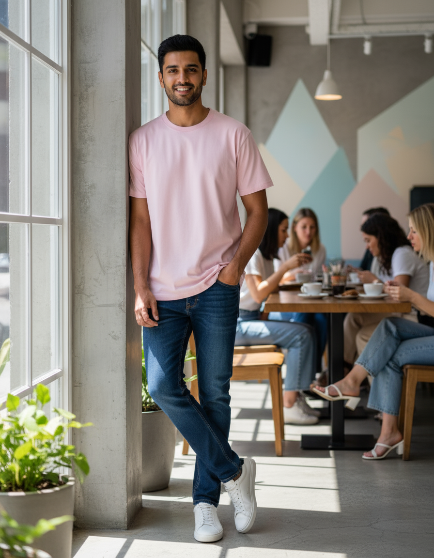 Pink T-Shirt Lifestyle Photography