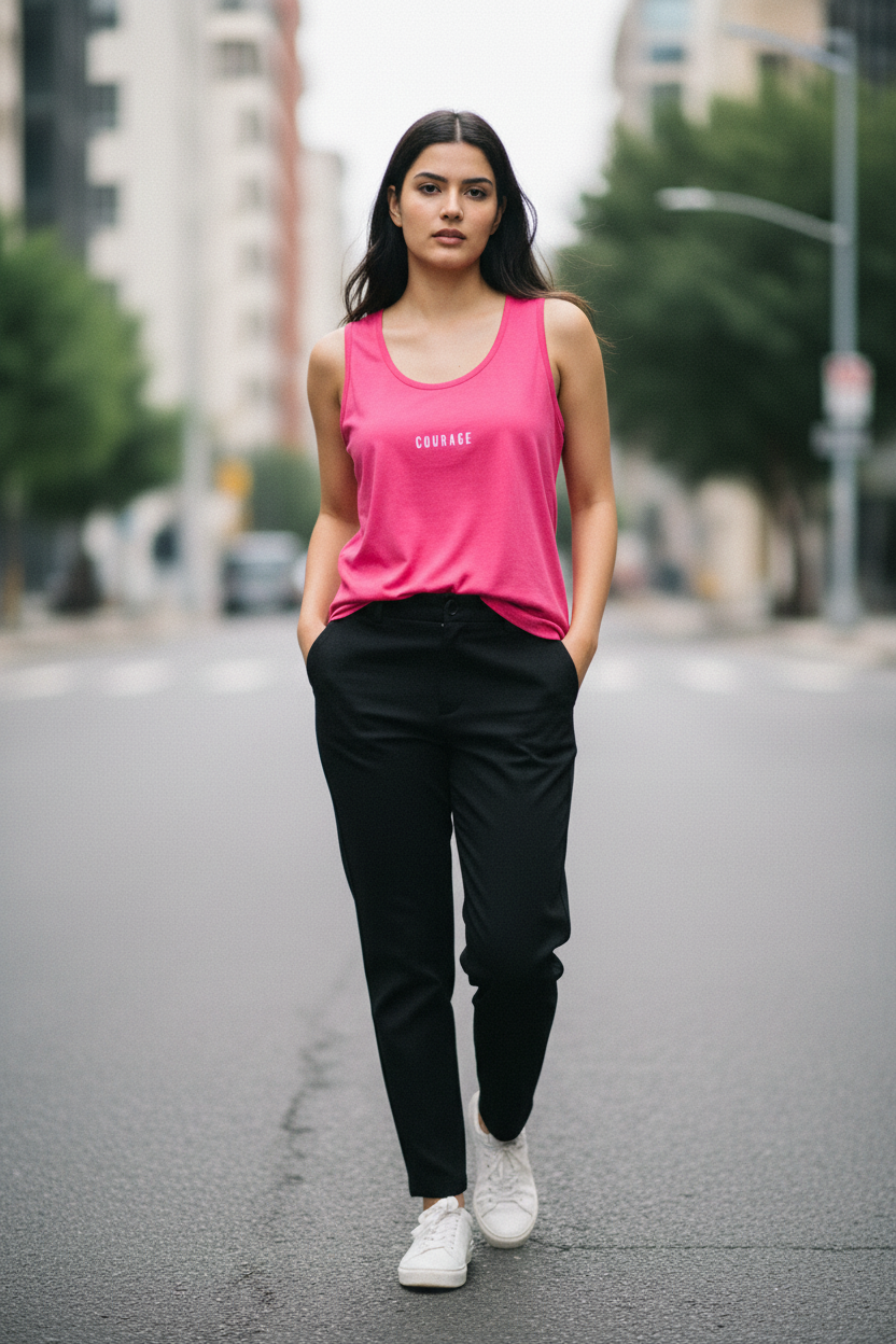 Pink Tank - Lifestyle 4 - Street Full Body