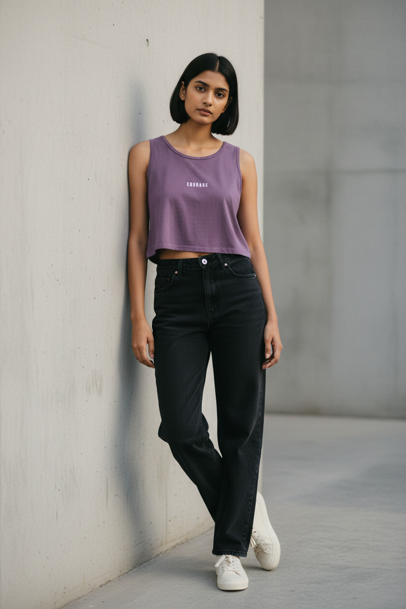 Purple - Crop Tank Editorial