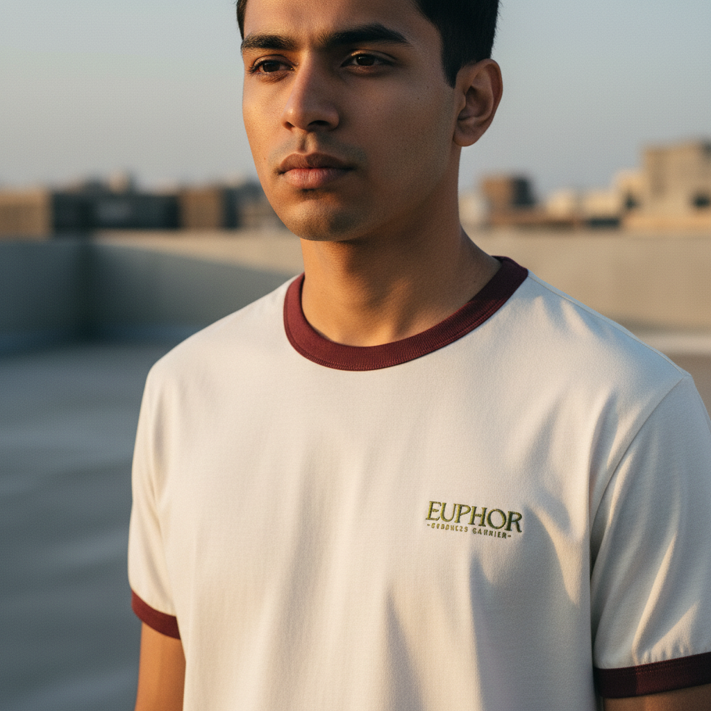 Ringer Tee c_71 - Male Closeup