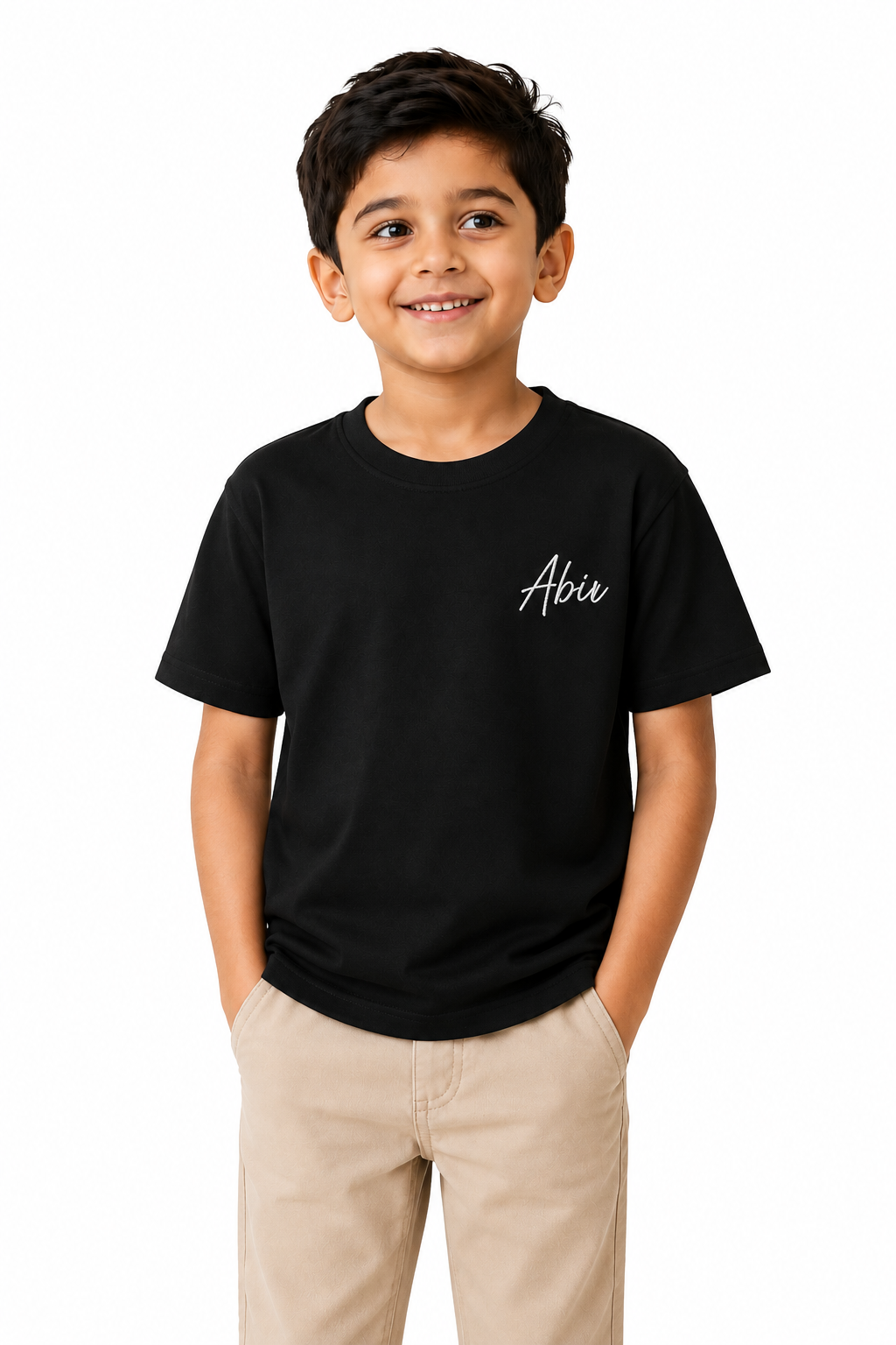 Boy's Crew Neck T-Shirt (7-11)Yrs - Personalized