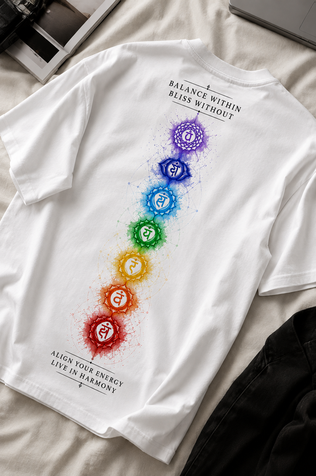 7 Chakra - Unisex Oversized Classic T-Shirt - Soul, Mind & Body
