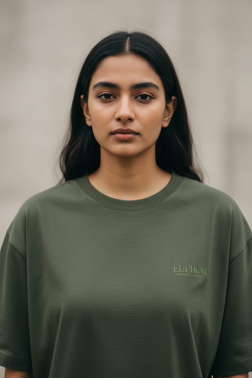 Signature Embroidery Tee c_41 - Female Closeup