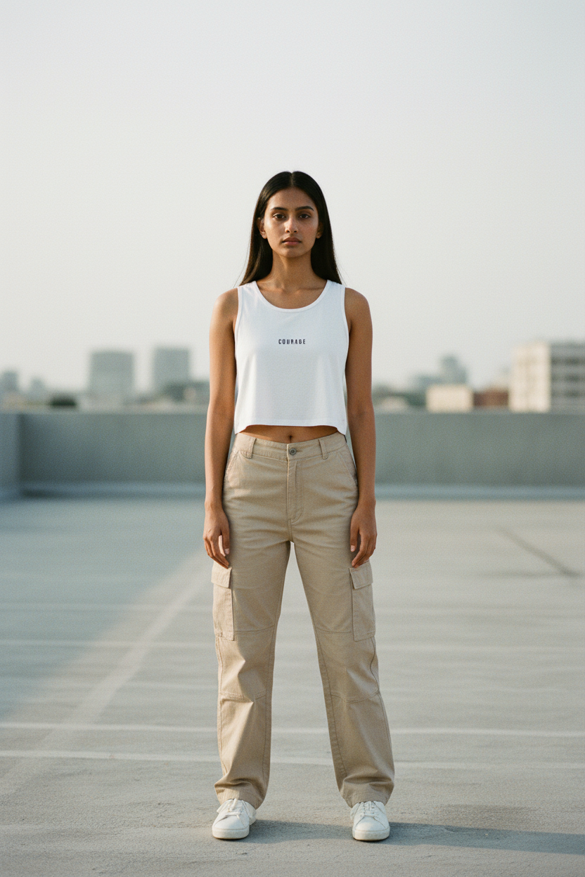 White - Crop Tank Editorial