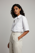 White Shirt - Female Model